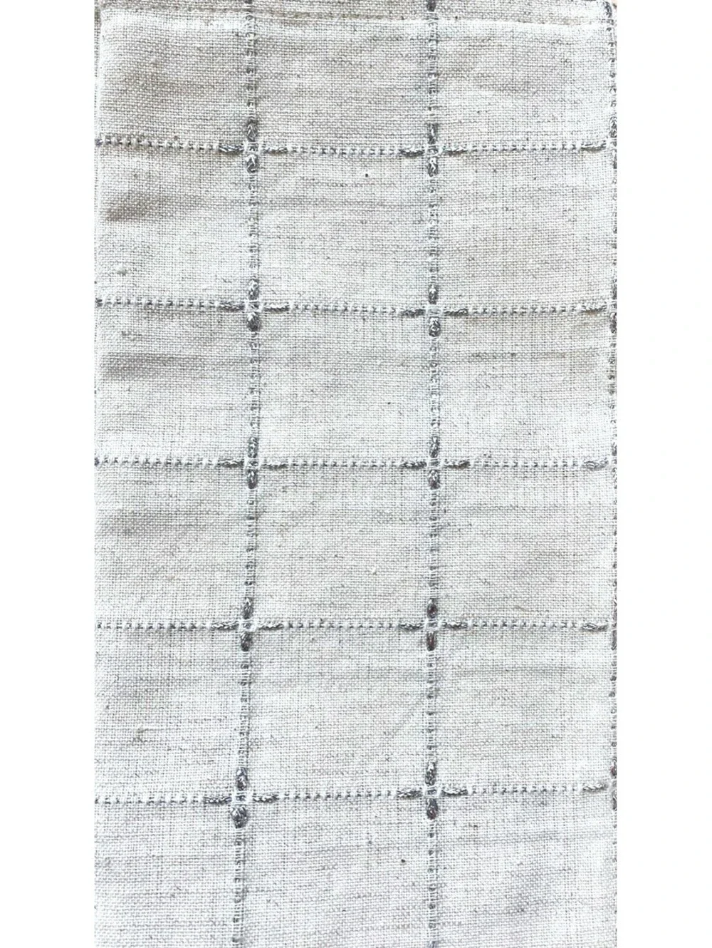Lot of 8: New DOMAIN Silver Metallic Natural Cotton Flax Napkin Set 20x20 India